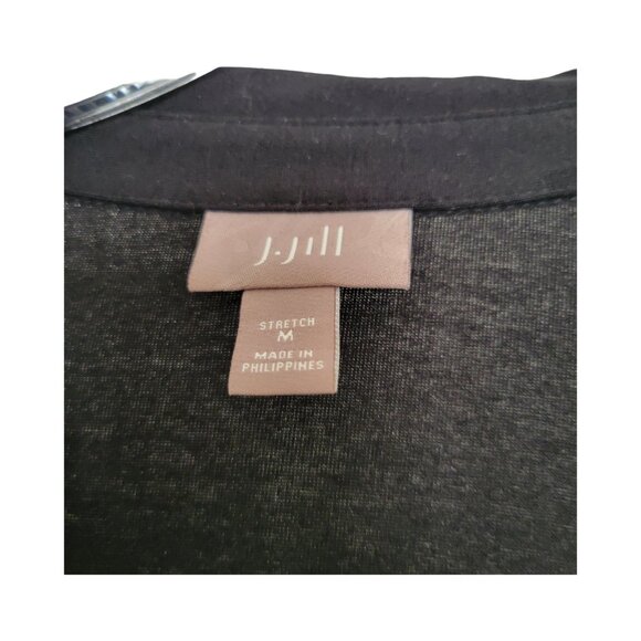 J. Jill Collared stretch fabric top with button sleeves - Picture 3 of 7